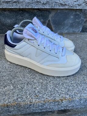 New Balance CT-302 Off-White:Navy Leather Sneakers Reselling for $160++